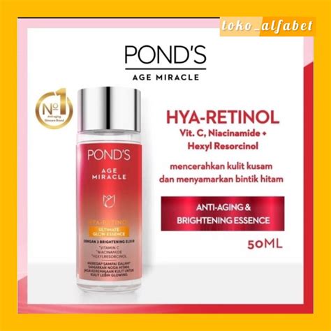 Jual Ponds Age Miracle Hya Retinol Ultimate Glow Essence Ml Shopee