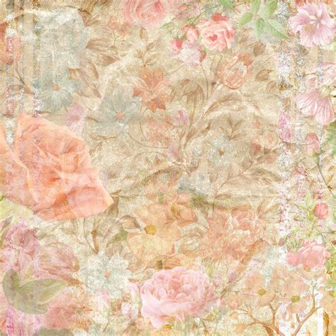 Floral Scrapbook Paper Background Stock Image - Image of color, decor: 44234893