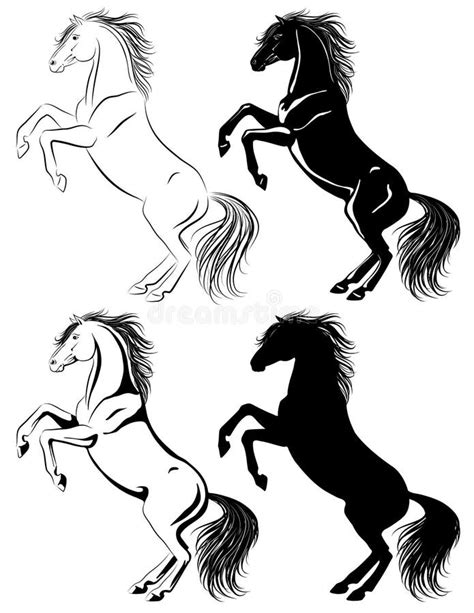 Het Springen Paard Vector Illustratie Illustration Of Tekening 28065061