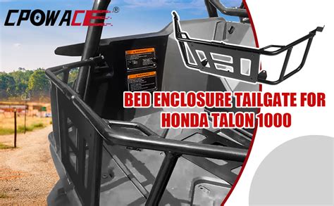 Cpowace Bed Enclosure Tailgate Compatible With 2019 Honda Talon 1000r 1000x 2020