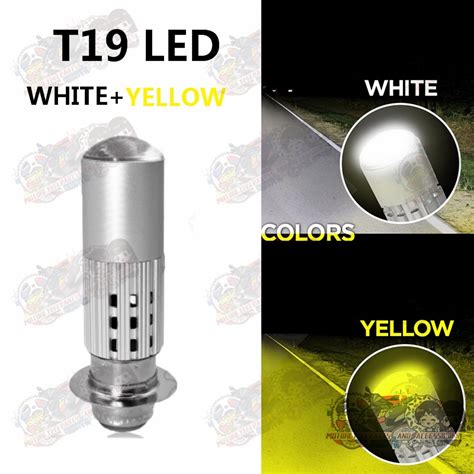 LJ Motorcycle White And Yellow Dual Color Head Light T19 Led Xrm Wave