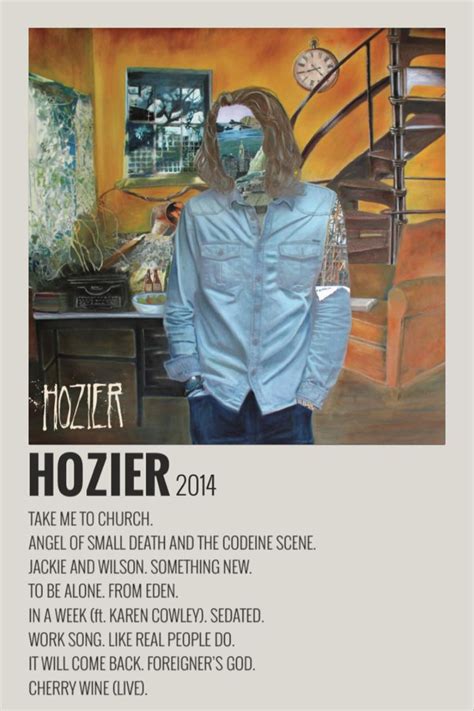 hozier self titled | Music poster, Minimalist poster, Music poster ideas