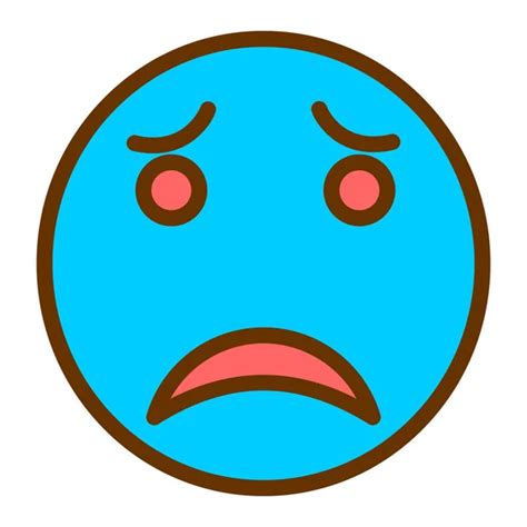 Sad Face Emoticon Icon Vector Illustration Stock Vector By