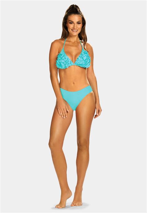 Turkusowe Bikini Z Kwiatami 3d Komplet FL01 761 Sklep Feba