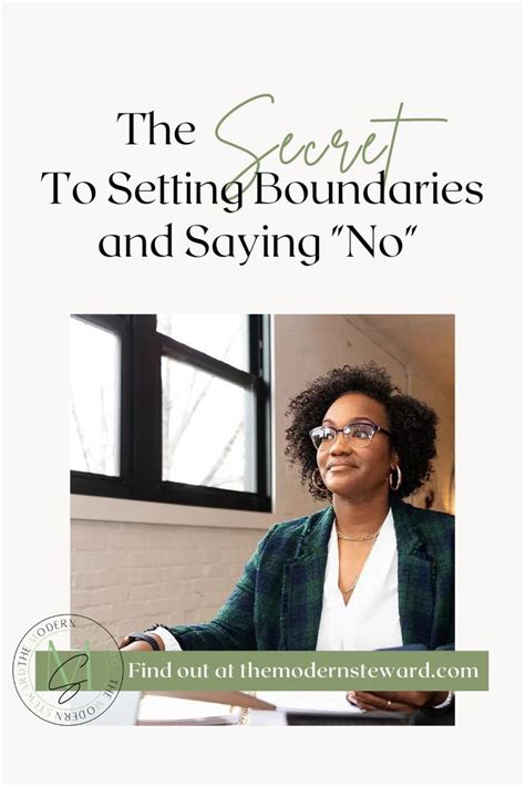 The Secret To Setting Boundaries And Saying No