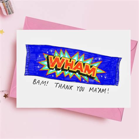 Wham Bam Thank You Ma Am David Bowie Card Corrin Strain Illustration