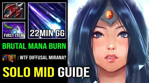 WTF 1st Item Diffusal Solo Mid Mirana EZ 22Min GG Brutal Mana Burn 100