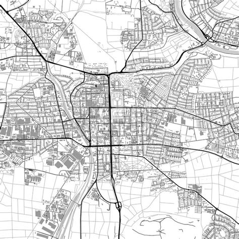 Ludwigsburg Germany Vector Map With Buildings Hebstreits Sketches