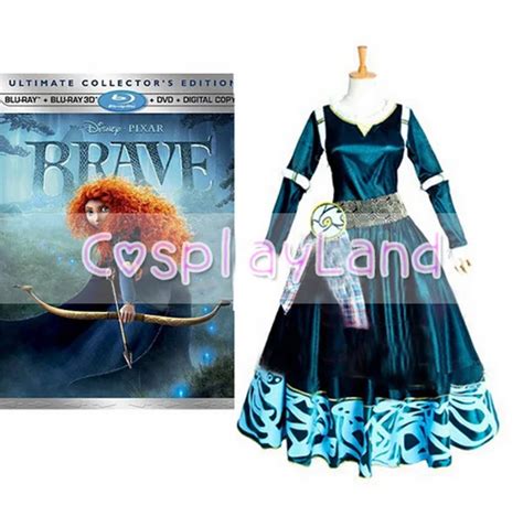 Merida Princess Dress The Brave Legend Cosplay Costume Dress For Women Halloween Party Cosplay