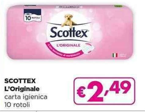 Offerta SCOTTEX L Originale Carta Igienica 10 Rotoli Nel Volantino Di