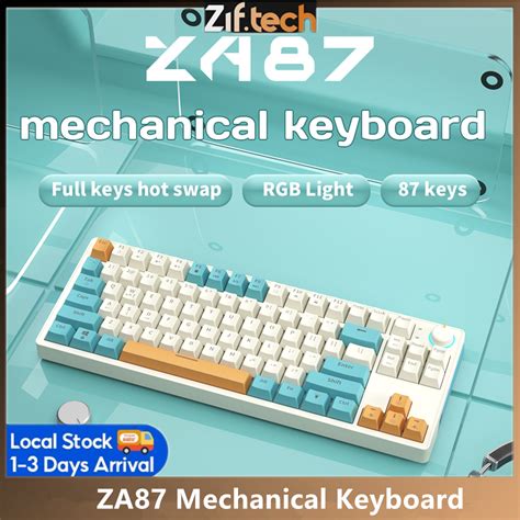 ZIFRIEND ZA Keys Wired Mechanical Keyboard Hot Swap Side Carving Silver Switch Gaming