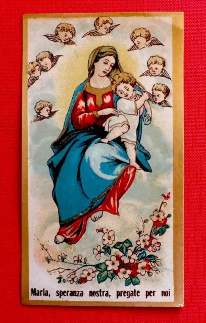 SANTINO HOLY CARD IMAGE PIEUSE Heiligenbild MADONNA MARIA VERGINE