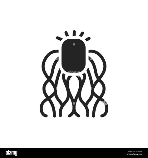 Bacteria peritrichous black glyph icon. Vector illustration Stock Vector Image & Art - Alamy