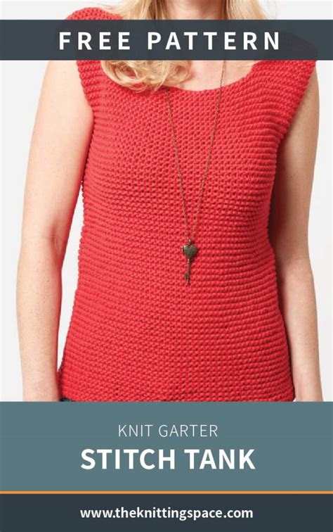 Knit Garter Stitch Tank Free Pattern