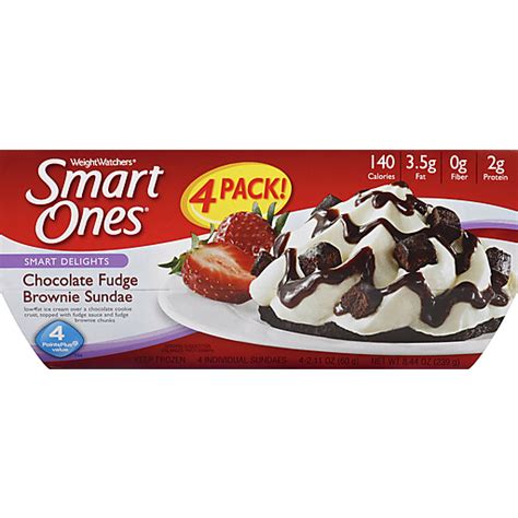 Smart Ones Chocolate Fudge Brownie Sundae 4 Ea Smart Ones Town And Country Markets