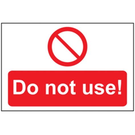 Do not use Sign. - Safety Lockout Signs