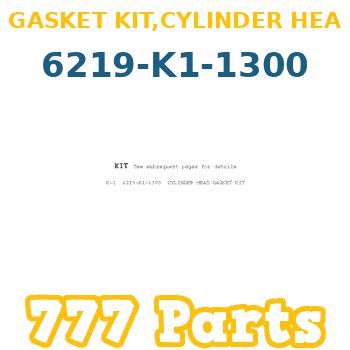 6219 K1 1300 Komatsu GASKET KIT CYLINDER HEAD