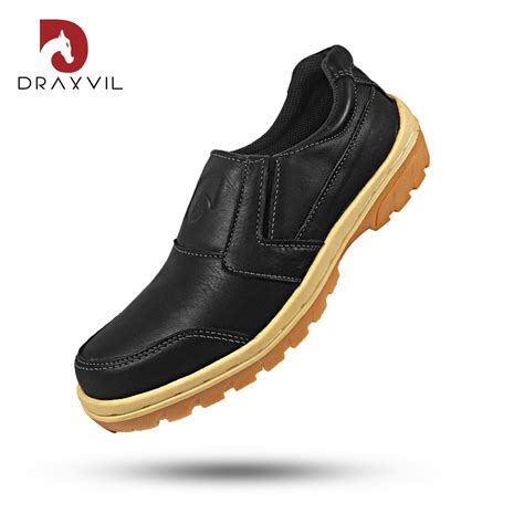 Jual Draxvil Kulit Sapi Asli Sepatu Pria Casual Slip On Sepatu Casual