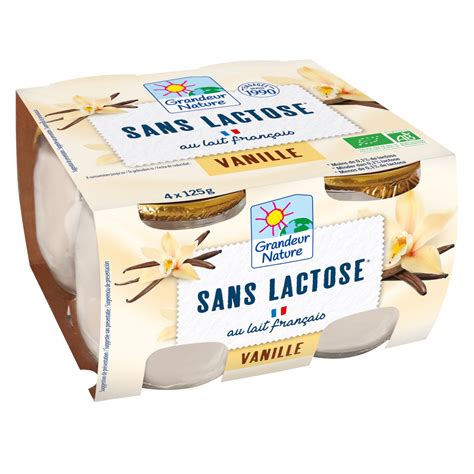 Nouveauté laitière à la vanille et sans lactose Grandeur nature