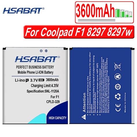 HSABAT Batería de teléfono cpld 329 3600mAh compatible con Coolpad F1