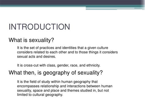 Geography Of Sexuality