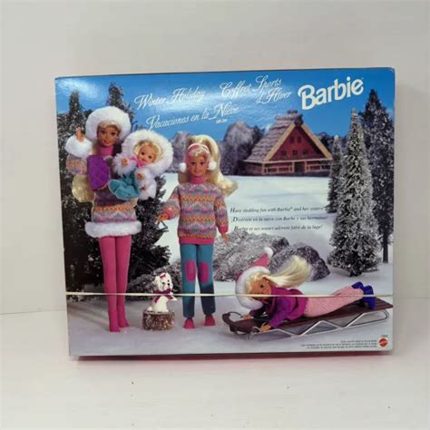 Winter Holiday Barbie Sledding Fun Skipper Stacie Kelly And Koko