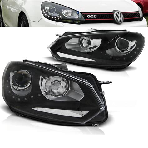 Phares Avant Vw Golf Devil Eyes Led Noir Yakaequiper