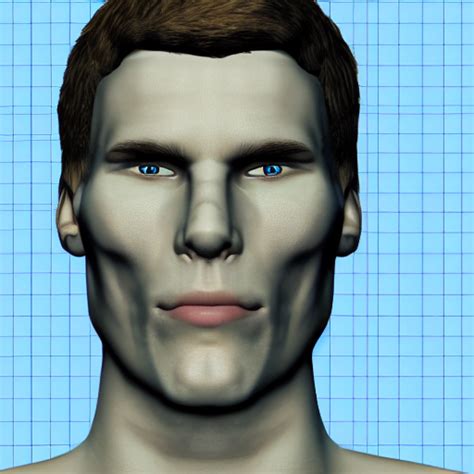 KREA AI Jerma985 Face Schematics Blueprint Detailed