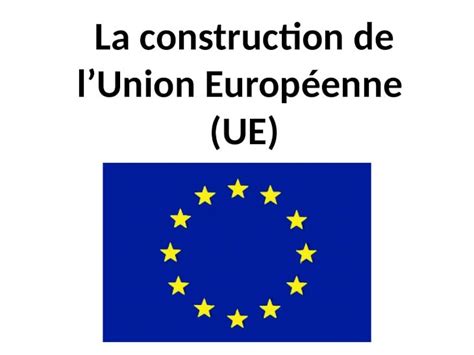 Ppt La Construction De Lunion Europ Enne Ue Histoire De