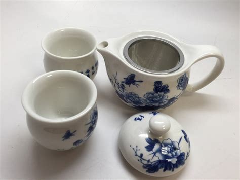 Fancy Tea Set With Tea Pot 12oz and With 6 Tea Cups Are 4oz - Etsy