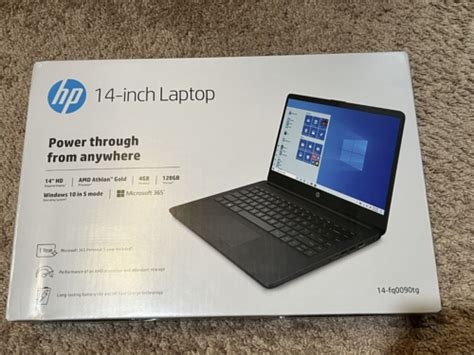 New Hp 14 Fq0090tg 14 128gb Ssd Amd Athlon Gold 3150u 4gb Ram Laptop