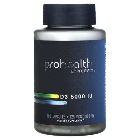 ProHealth Longevity D3 125 Mcg 5 000 IU 100 Capsules