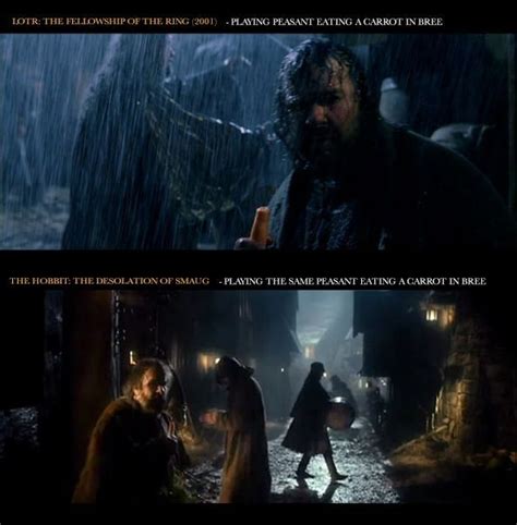 Peter Jackson Returns As The Peasant Eating A Carrot In Bree In The