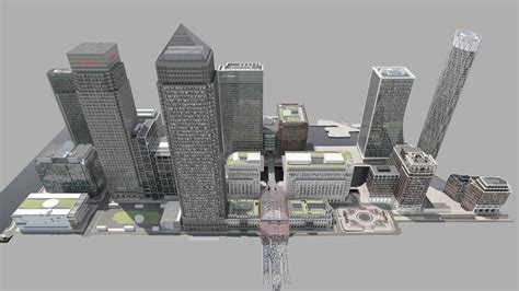 Canary Wharf Buildings And Site 3D Model TurboSquid 2106862