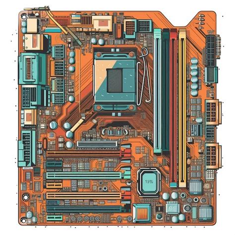 Premium Ai Image A Close Up Of A Computer Motherboard With A Cpu On