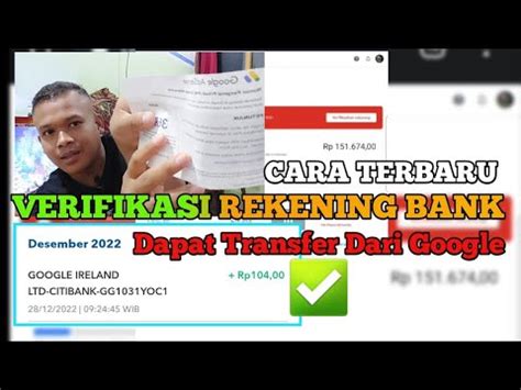 Cara Verifikasi Rekening Di Google Adsense Pin Google Adsense