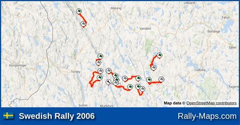 Streckenverlauf Swedish Rally 2006 WRC RallyeKarte De