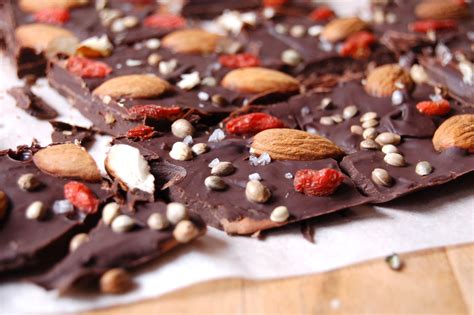 Dark Chocolate Bark With Sea Salt And Superfoods Dark Chocolate Bark Dark Chocolate Recipes