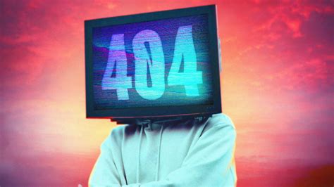 Download Surreal Interpretation Of A 404 Error Tv Head Wallpaper