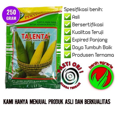 Benih Jagung Manis Talenta Gr Cap Benih Pertiwi Lazada Indonesia