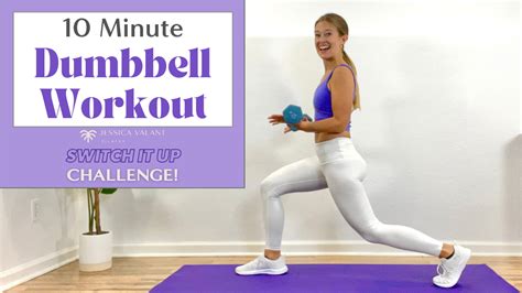 10 Minute Workout With Dumbbells Jessica Valant Pilates