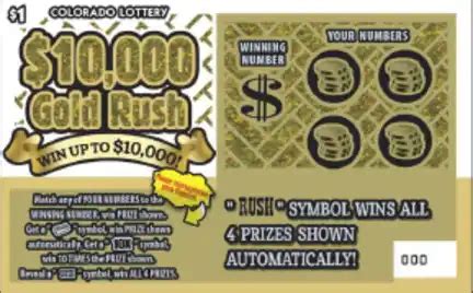 CO Scratch Game 10 000 Gold Rush 281 LottoEdge