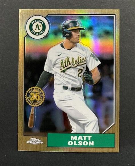 2022 Topps Chrome Matt Olson 87BC 15 Oakland Athletics 1987