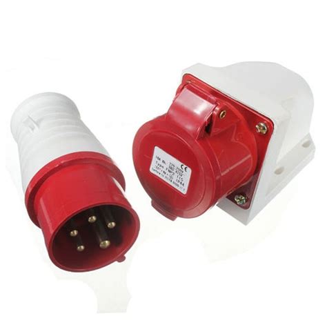 Pin Plug Socket Weatherproof Ip Phase V P N Earth