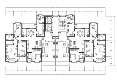 Residential Building 0407201 Free Cad Drawings