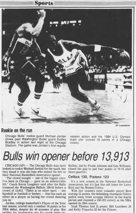 Darren Rovell On Twitter This Day In 1984 Michael Jordan Debuts For