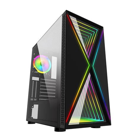 Gabinete Gamer Bluecase Pulse Advanced Mid Tower Rgb Led Atx Lateral