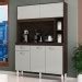 Cozinha Compacta Duda 5 Portas 1 Gaveta Chocolate Off White Poquema