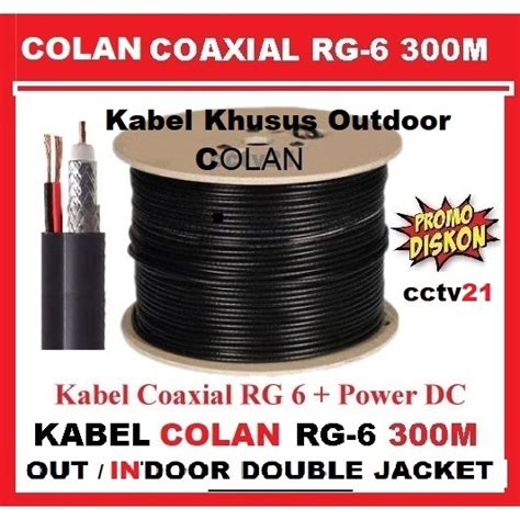 Jual Kabel Coaxial Cctv Merk Colan Rg Power Dc M Khusus Outdoor