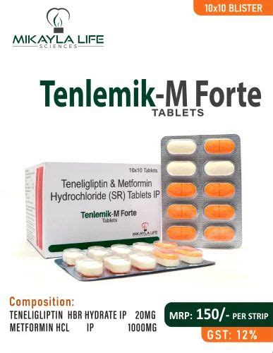 Tenlemik M Forte Teneligliptin Metformin Hydrochloride Sr Tablets Ip